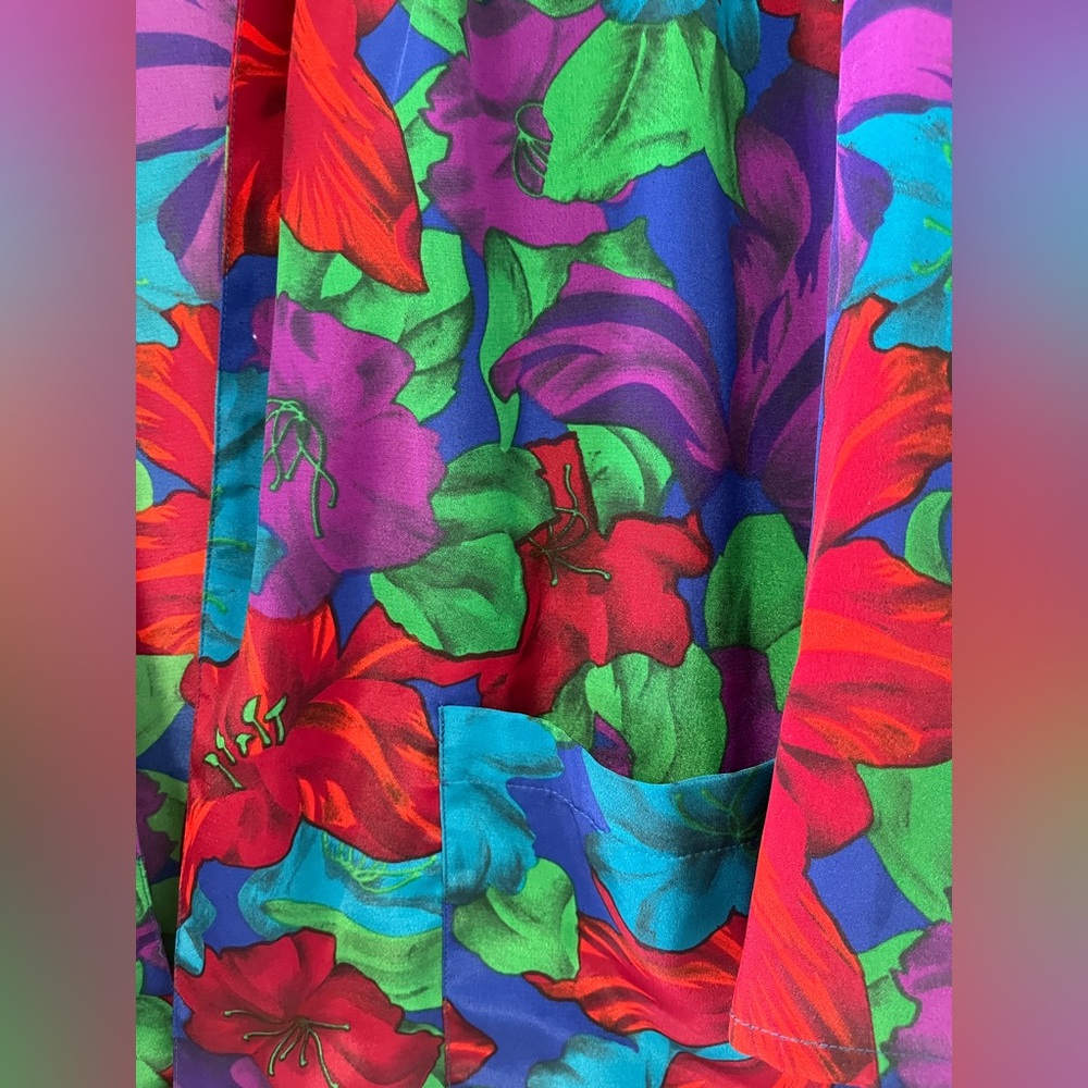 Vintage floral kimono tanfjay bright color - Picture 5 of 5